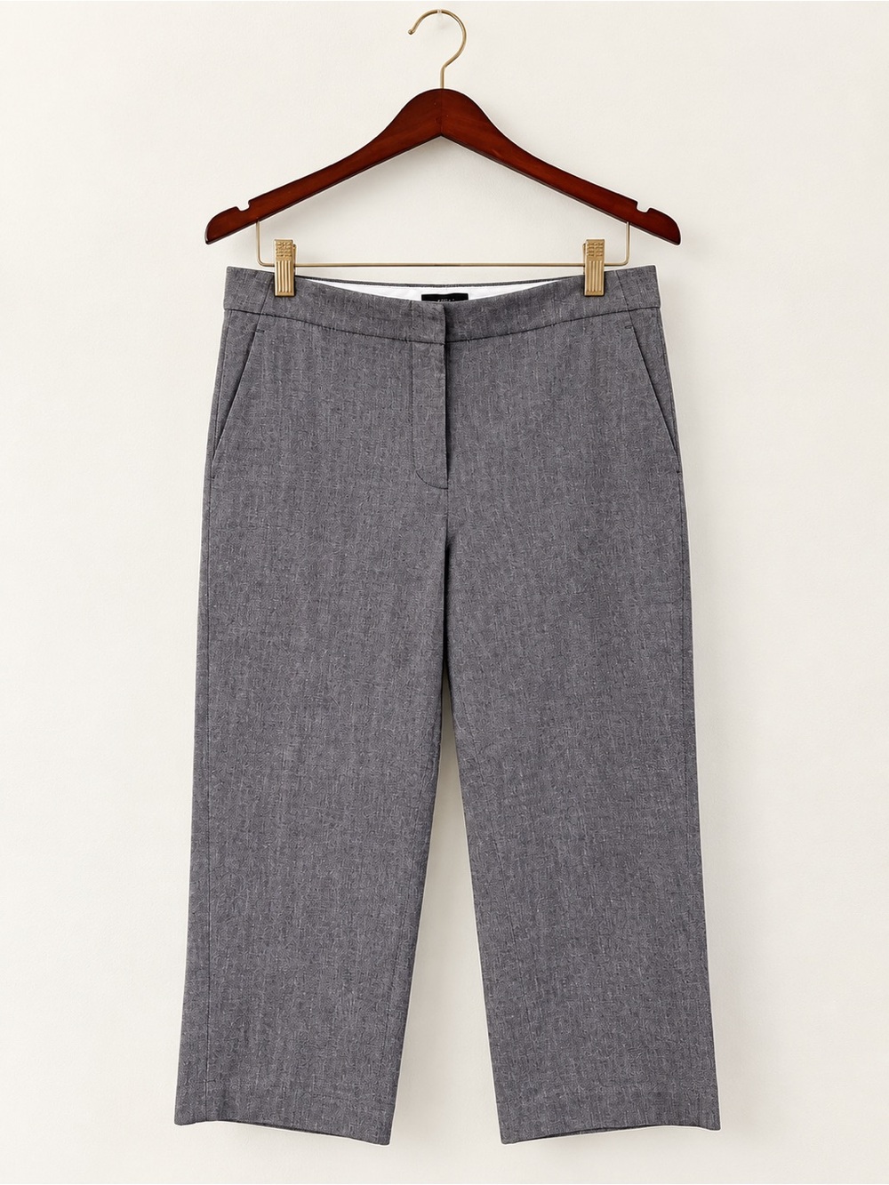 J.Crew Women’s Gray Cotton Cropped Trouser Pants Size 10